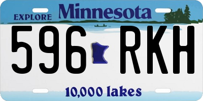MN license plate 596RKH