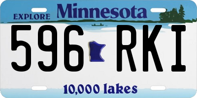 MN license plate 596RKI