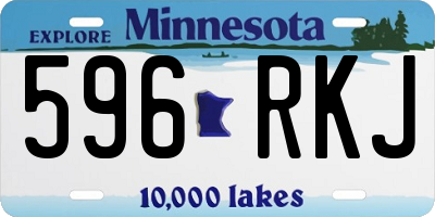 MN license plate 596RKJ