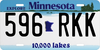MN license plate 596RKK