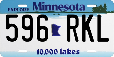 MN license plate 596RKL
