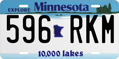 MN license plate 596RKM