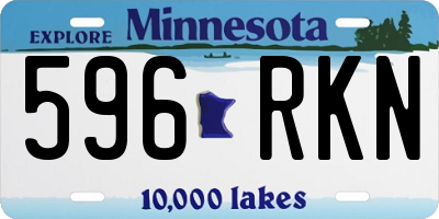 MN license plate 596RKN