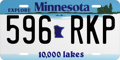 MN license plate 596RKP