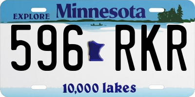 MN license plate 596RKR
