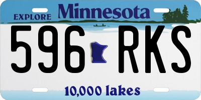 MN license plate 596RKS