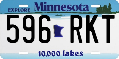 MN license plate 596RKT