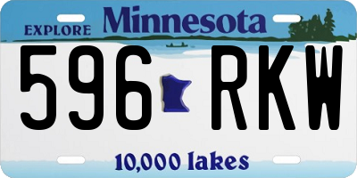 MN license plate 596RKW