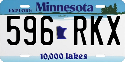 MN license plate 596RKX