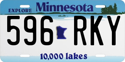 MN license plate 596RKY