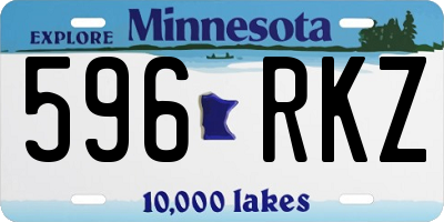 MN license plate 596RKZ