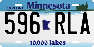 MN license plate 596RLA