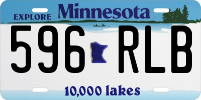 MN license plate 596RLB