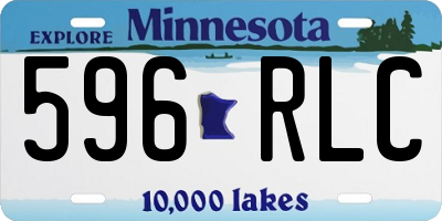 MN license plate 596RLC