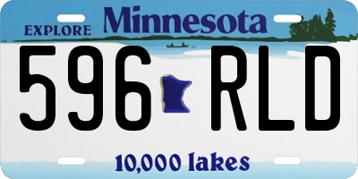 MN license plate 596RLD