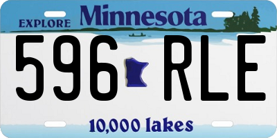 MN license plate 596RLE
