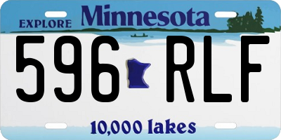 MN license plate 596RLF