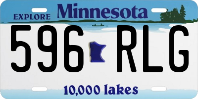 MN license plate 596RLG