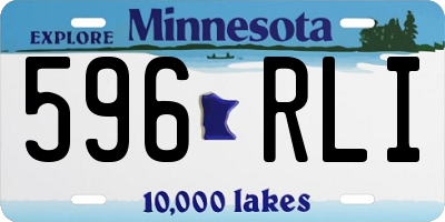 MN license plate 596RLI