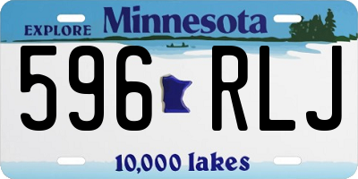 MN license plate 596RLJ