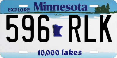 MN license plate 596RLK
