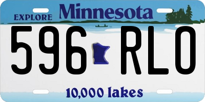 MN license plate 596RLO