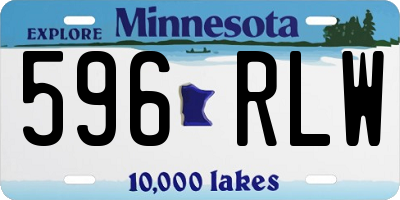 MN license plate 596RLW