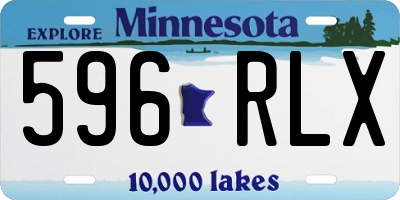 MN license plate 596RLX