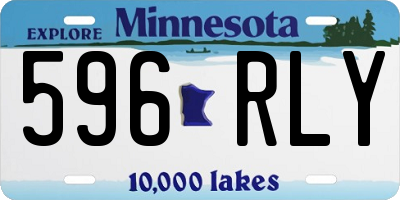 MN license plate 596RLY
