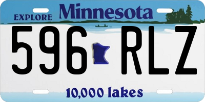 MN license plate 596RLZ