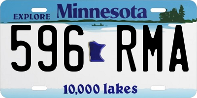 MN license plate 596RMA