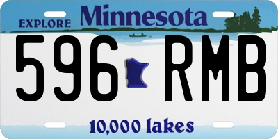 MN license plate 596RMB