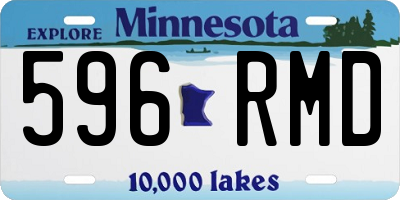 MN license plate 596RMD