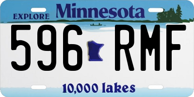 MN license plate 596RMF