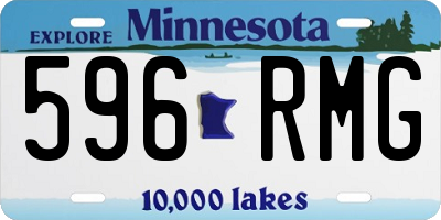 MN license plate 596RMG