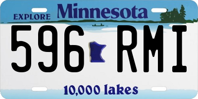 MN license plate 596RMI