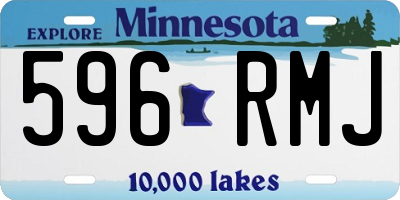 MN license plate 596RMJ
