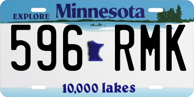 MN license plate 596RMK