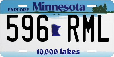 MN license plate 596RML