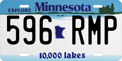 MN license plate 596RMP