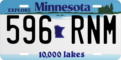 MN license plate 596RNM