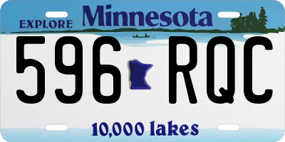 MN license plate 596RQC