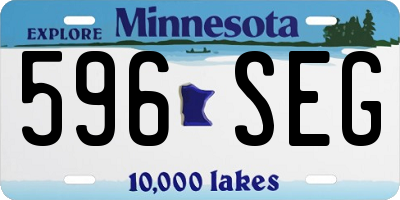 MN license plate 596SEG