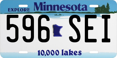MN license plate 596SEI