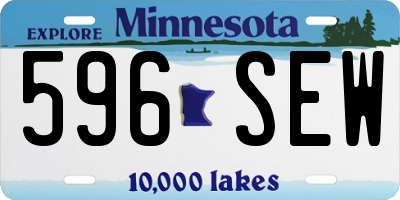 MN license plate 596SEW