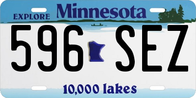 MN license plate 596SEZ