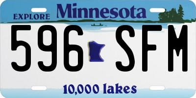 MN license plate 596SFM