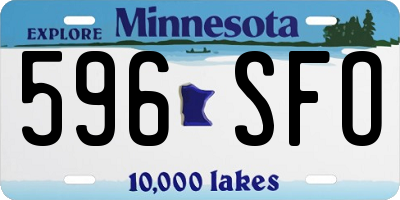 MN license plate 596SFO