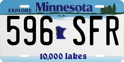 MN license plate 596SFR