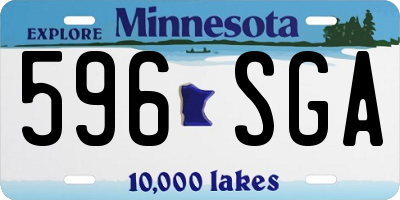 MN license plate 596SGA